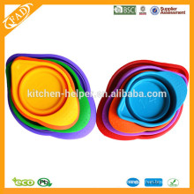 Hot Selling High Quality Food Grade Heat Resistant Nesting Collapsible Silicone Measuring Cup Set